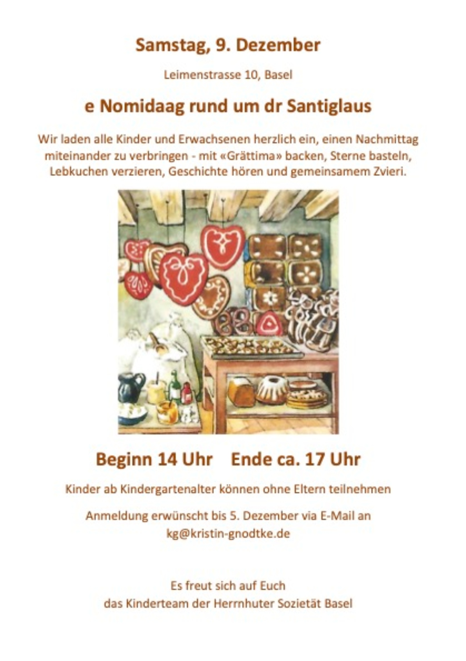 Santiglaus Nomidaag am 9. Dezember